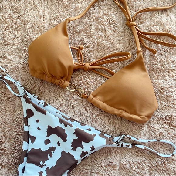 Camel Gold Hoop Link Bikini - Picture 1 of 3